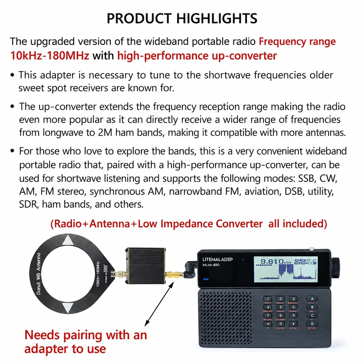 Radio and WB Antenna
