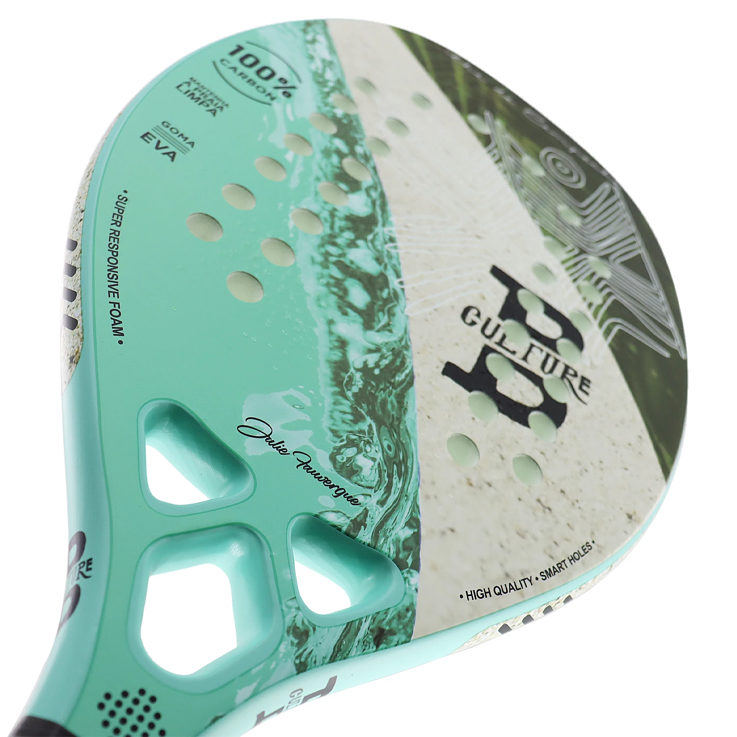 INSUM Beach Tennis Racket Carbon Fiber Surface Sand Grit Print Lightweight EVA Soft Racquet Cover Bag Carry