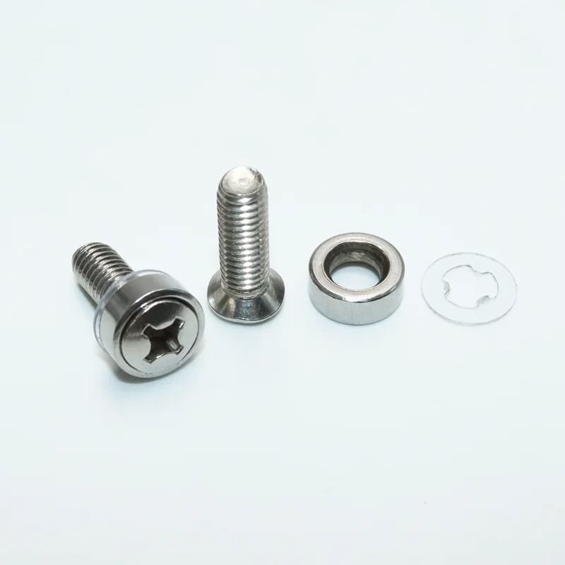 304 Stainless Steel Network Storage Server Cabinet Screw M5 M6 x 16 Rack Mount Cage Nut Bolt and Washer for Chassi Shelve Router