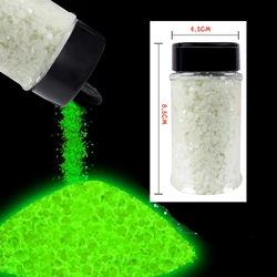 Radiant White - to - Green Glow - in - the - Dark Chunky Glitter for Nails, Crafts, and Resin Projects (50gpinglvyeguang)
