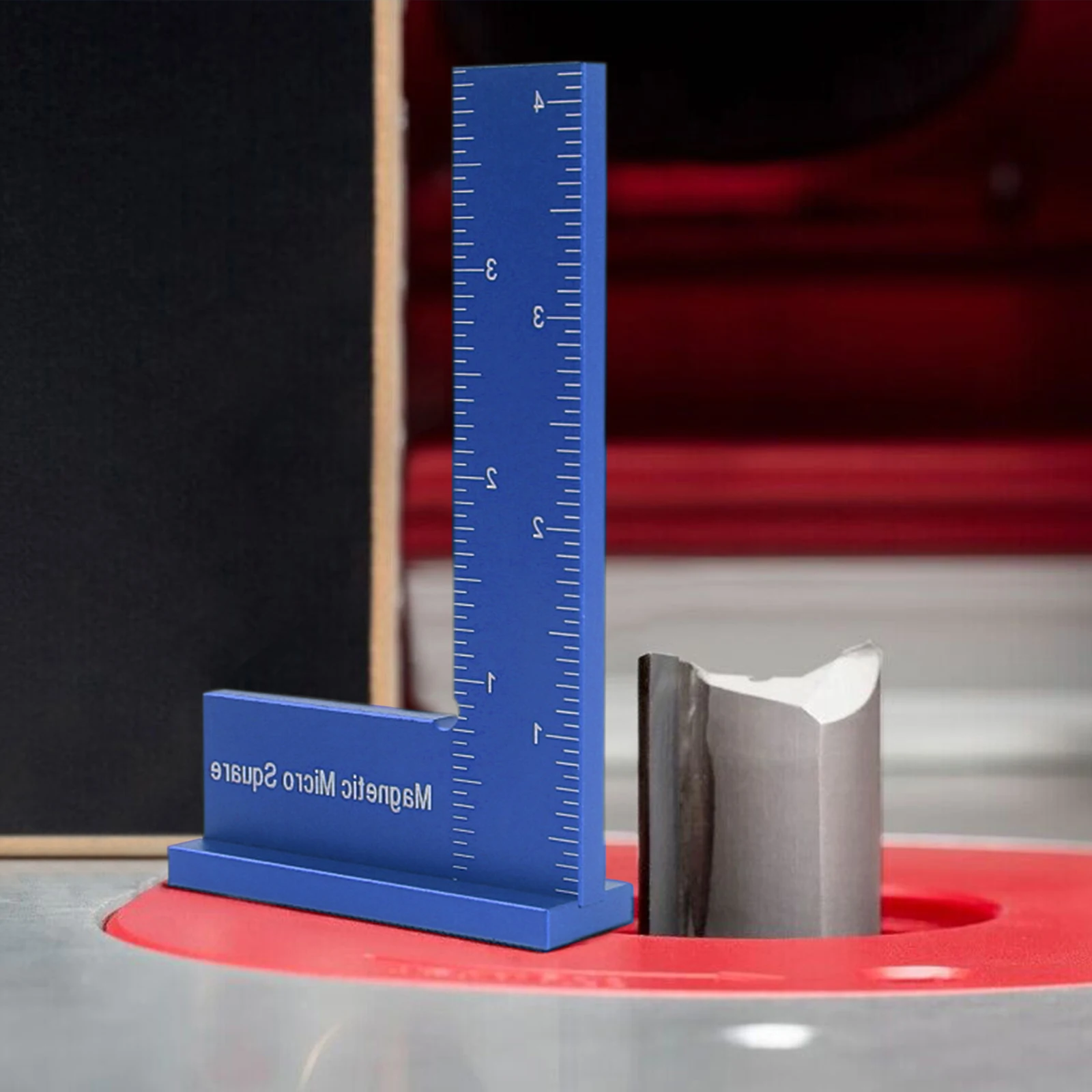 1Pc Precision Machinist Magnetic Square Metric/Inch Engineer Square Aluminum Alloy 90 Degree Right Angle Ruler Measurement Tool machinist square