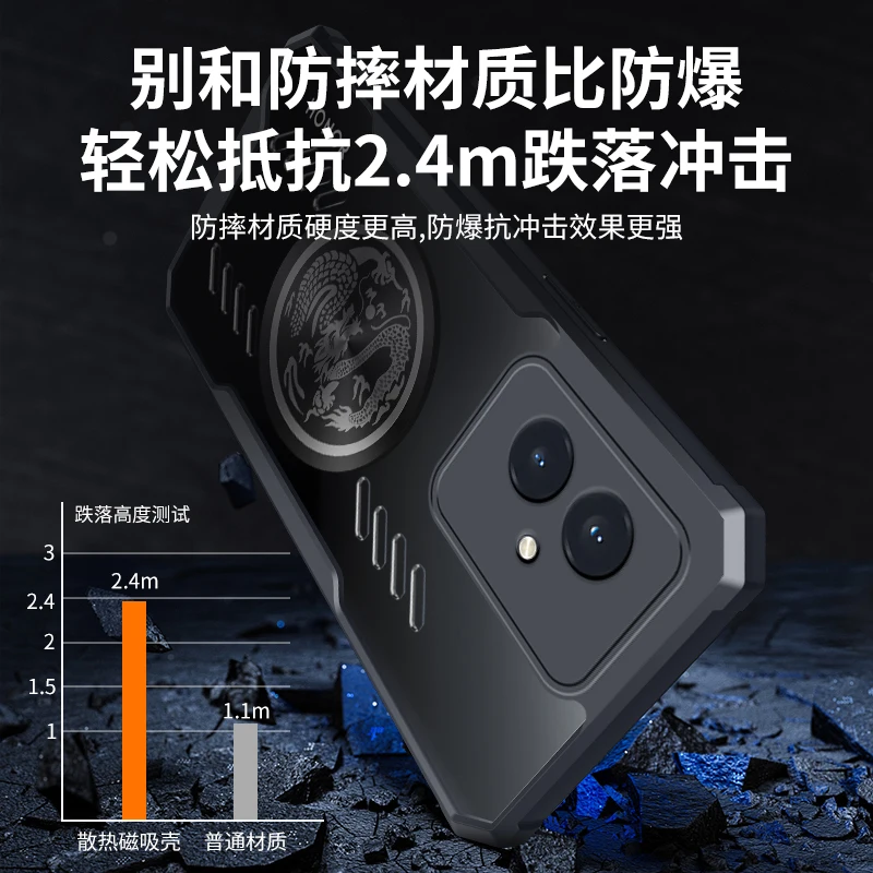 Dragon Totem Graphene Cooling Phone Case - Shockproof & Transparent Design with Enhanced Heat Dissipation
