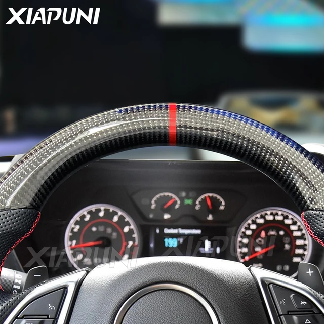 Customized Carbon Fiber Steering Wheel Fit For Chevrolet Corvette Camaro SS ZL1 PRM LED Carbon Fiber Racing Wheel 2016-2022 - - Racext 4