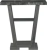 Newport V Console, Faux Black Marble/Weathered Gray 5