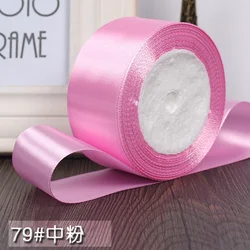 Pink Satin Ribbon Collection for DIY Crafts and Decorations (Medium Pink)