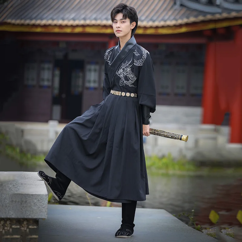 Men Hanfu Readymade 4Xl 5Xl Men Hanfu Costume Hot Sale Adult Ming Dynasty Flying fish Suit Chinese Traditional Men Hanfu