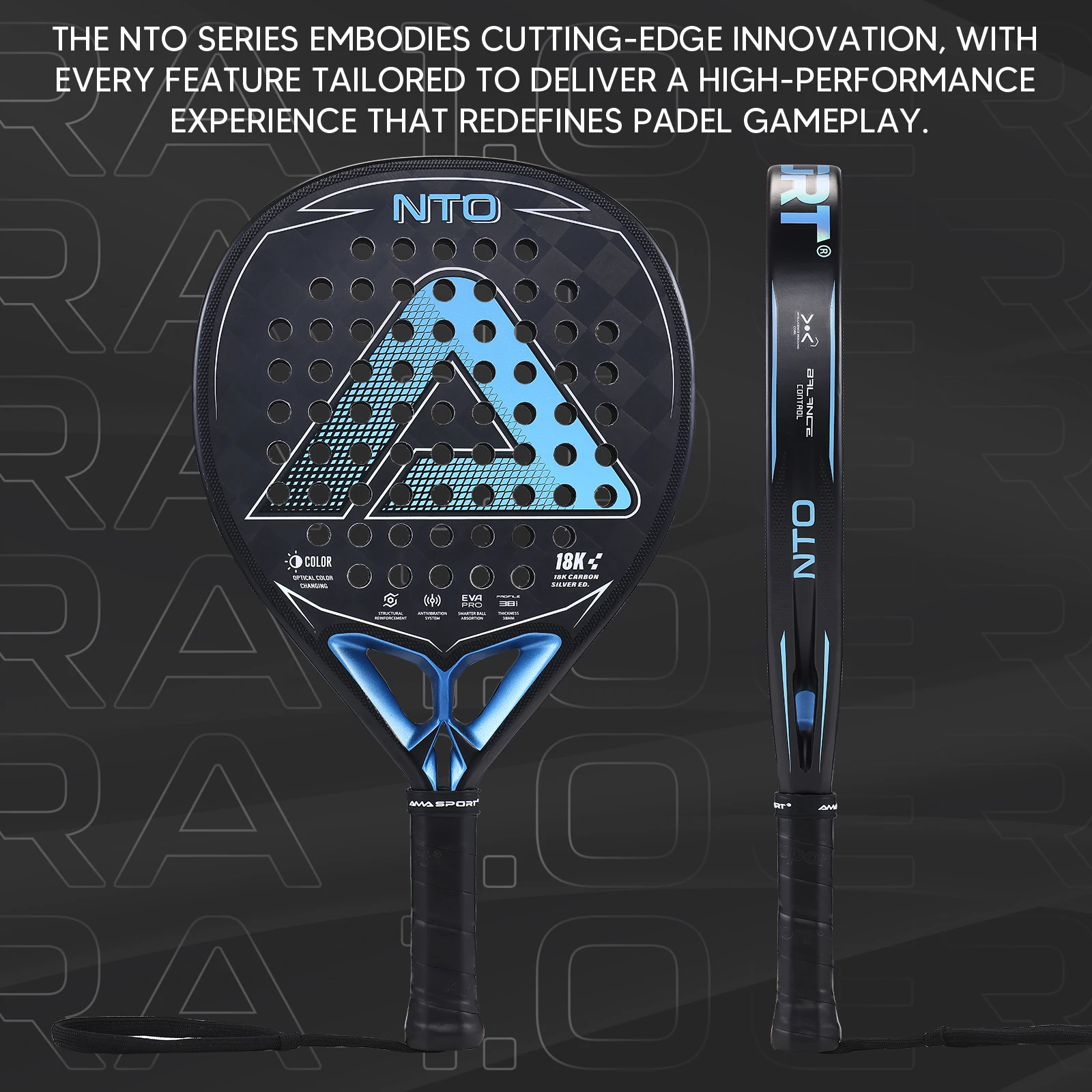 1~2Pcs Pink/Blue 18K Carbon Faces Padel Racket Diamond Shape With Anti-Vibration System,Optical Color Changing Pala de Padel