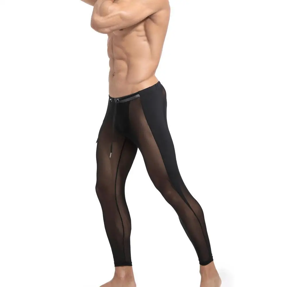 Mesh Breathable Fitness Training Capri Tights High Elastic Cycling Pants For Men