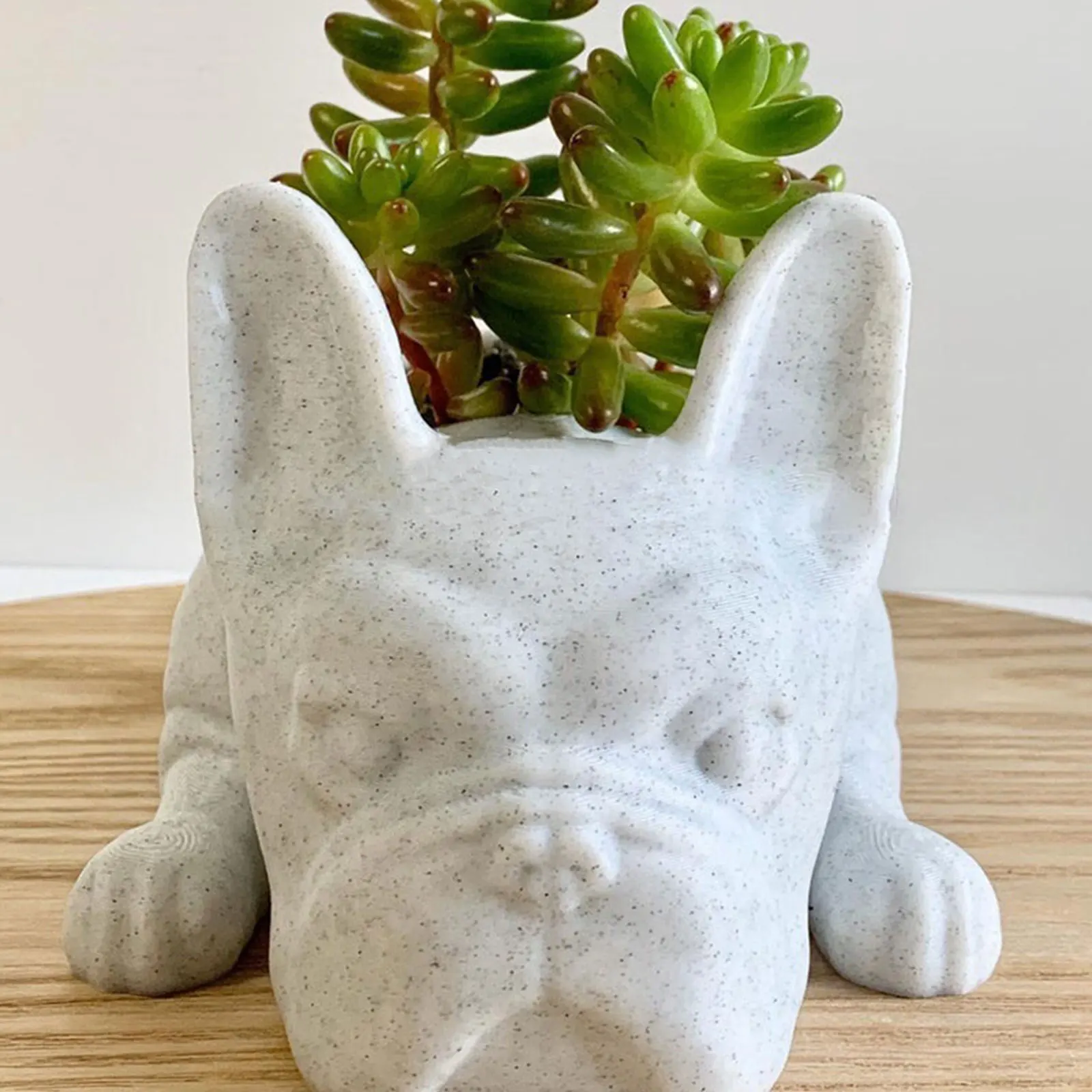 Resin Dog Succulent Planter Puppy French Bulldog Plant Pot French