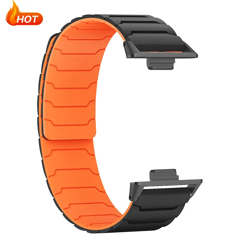 ตัวเลือกสินค้า สายซิลิโคนแม่เหล็กสำหรับ Mi Band 9 Pro 8 Pro รัดข้อมือระบายอากาศได้
