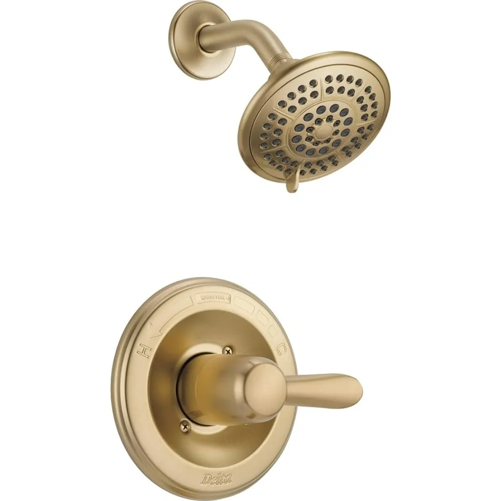 

Delta Faucet 14 Series Single-Function Shower Faucet Set Handle, Gold Shower Faucet, Chrome T14238