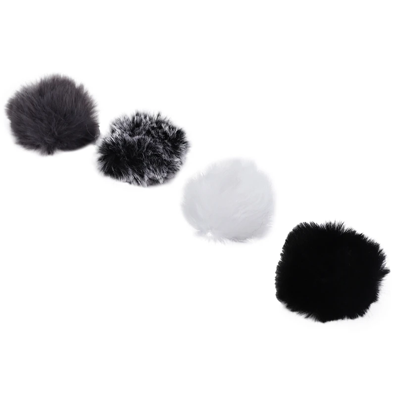 8PCS Universal Lavalier Microphone Furry Windscreen Fur Windshield Wind Muff For Sony Rode Boya Lapel Lavalier Mic 5Mm