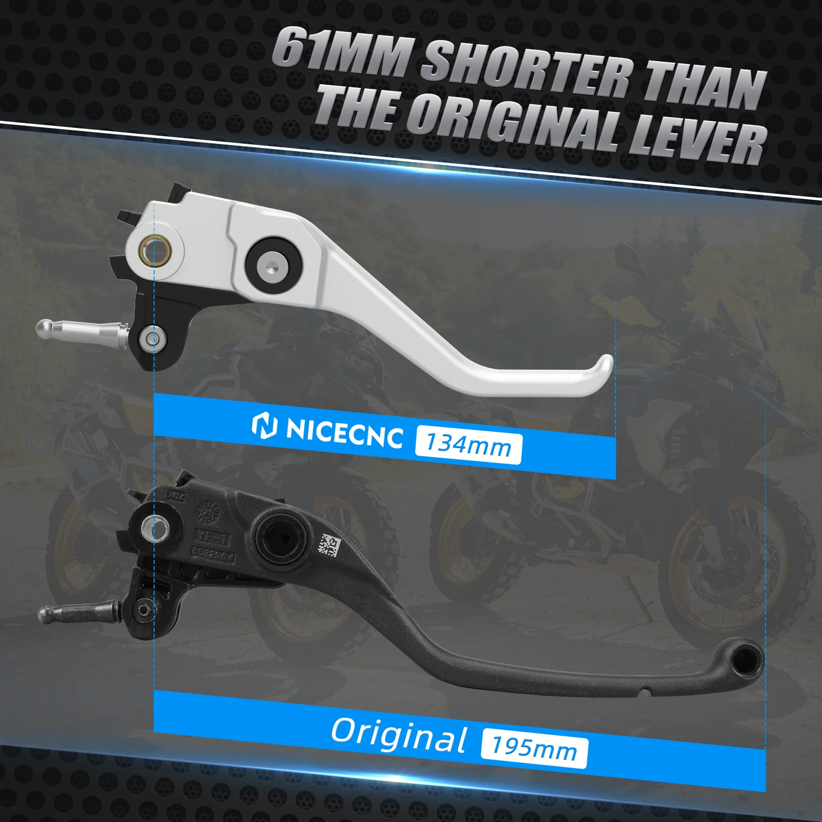 Für BMW R1250GS 2018-2023 R1250GSA 2018-2024 Shorty Bremskupplungshebel R1200GS 2013-2018 R 1200 GSA 2014-2018 R nineT 2013-2016 – Detail 13