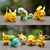 8pcs/set Pokemon Pikachu figure Ornaments Decoration Jenny Turtle Anime figure Birthday Cake Baking Decoration Birthday Gifts 1