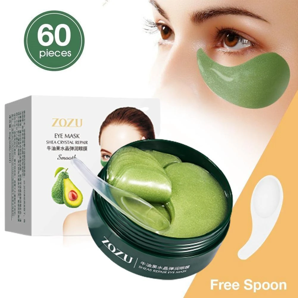 60pcs Avocado Collagen Eye Mask Patches Remove Eye Bags Dark Circles