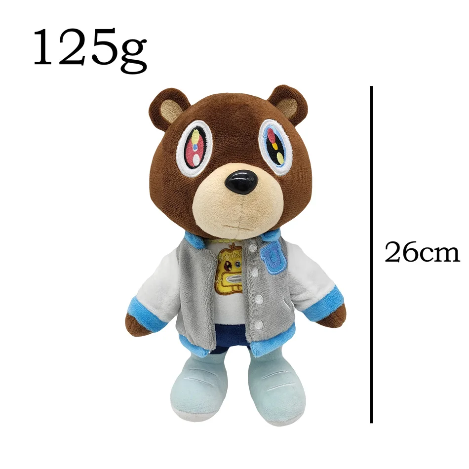 Oso de peluche Kanye de 26-30CM, muñecos de oso de dibujos
