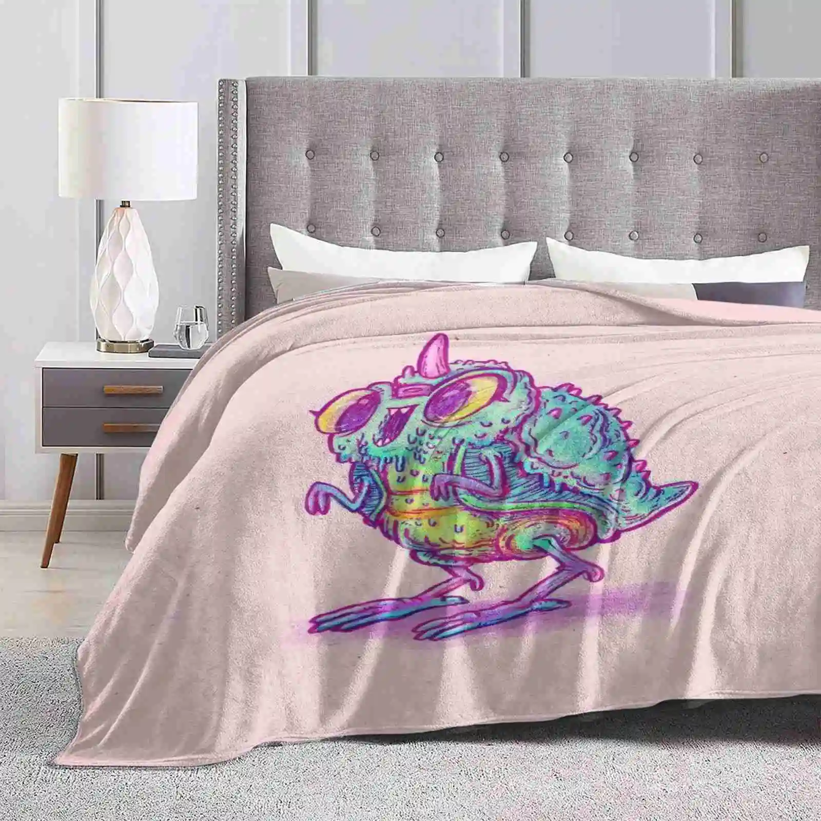 Hot Chick Kaiju Design Creativo Confortevole Coperta Di Flanella Calda Kaiju Pulcino Creatura Strano Mostro Wtf