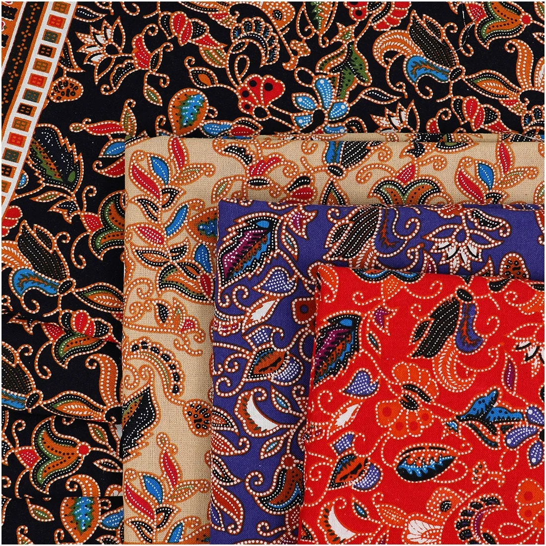 Ethnic style cotton linen printed fabric 145x50cm for handmade DIY clothing tablecloth decoration