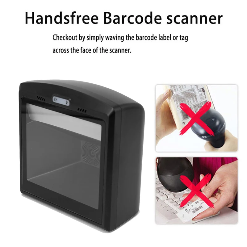 Hbapos-hands Barcode Scanner 2d 1d Desktop qr Bar Code Reader Automático para Pos pc Windows Omnidirecional - Imagem 4