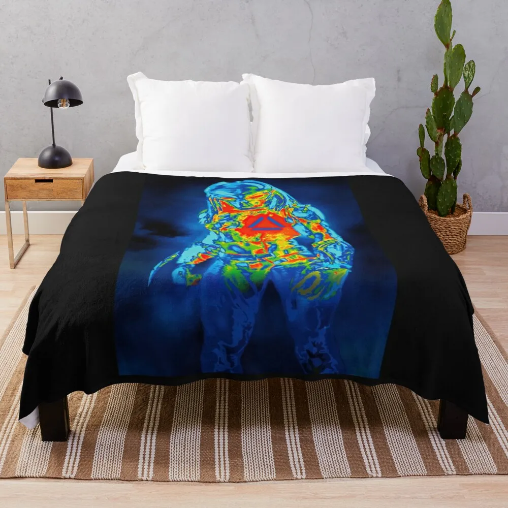 

Predator Vision Sticker Throw Blanket manga Flannel Fabric Multi-Purpose Blankets