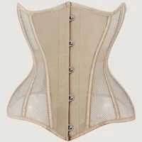 Corset d'entraînement de taille pour femmes, haut en spirale en acier désossé, sablier gothique, respirant, Sexy, maille sous le buste, Bustier, ceinture amincissante 1