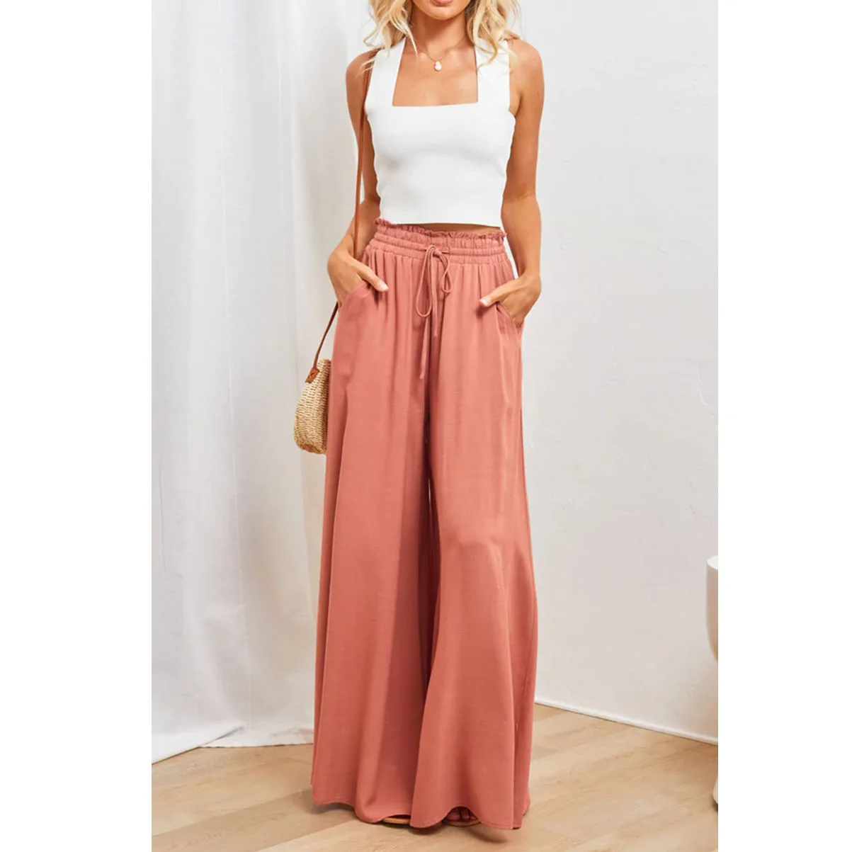 Women's Casual Wide-leg Popular Style Loose Casual Fashion Trousers for Women