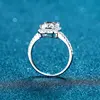 W. Crushed Ice Cut 1ct 2ct Moissanite D Color Gemstone  925 Sterling Silver Engagement Ring for Women Jewelry Gift 6