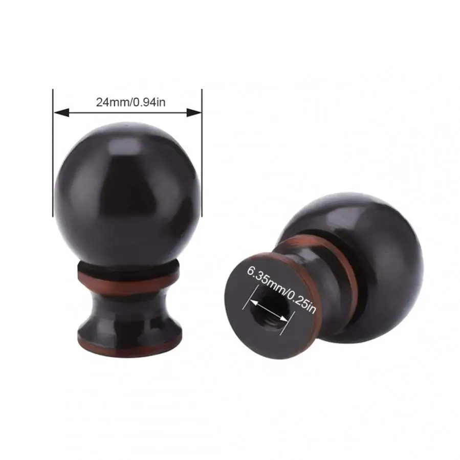 2pcs Lamp Finial Cap Knob Oil Rubbed Brown Steel Ball Lamp Shade Finial Decoration Accessories