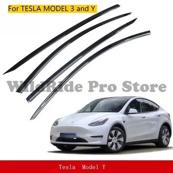 Car Window Visor Wind Deflector for TESLA MODEL 3 and Y Weather Rain Sun Guards Door Visor Vent Visor Car Accessories Auto Parts