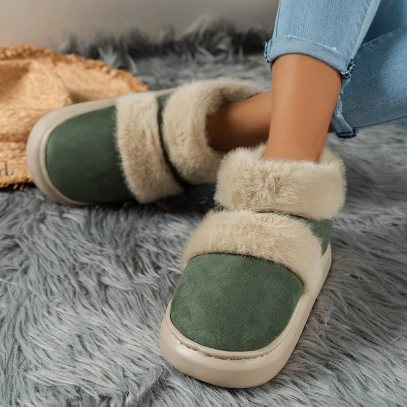 

Fashionable Warm Snow Boots for Women 2023 New Classic Lightweight Round Toe Warm Women's Boots Slip-On Flat Women's Boots