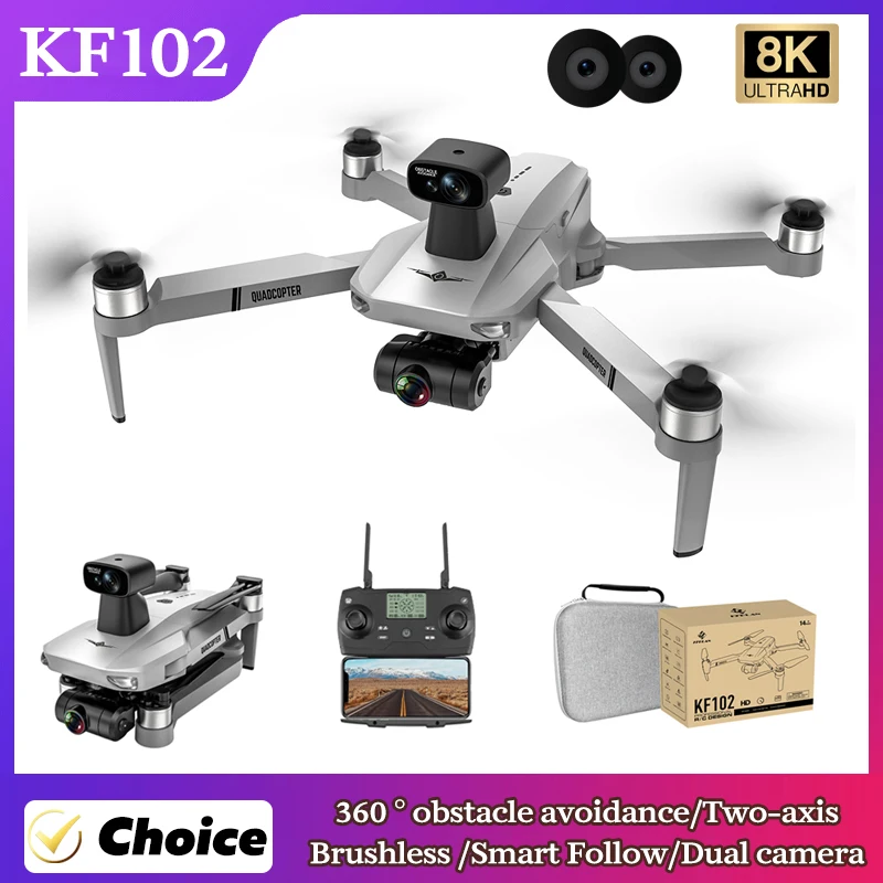 KF102 및 KF108 8K 듀얼 카메라 전문 드론, FPV 광각 촬영 미니 드론, 지능형 장애물 회피 RC 키즈 장난감, 신제품