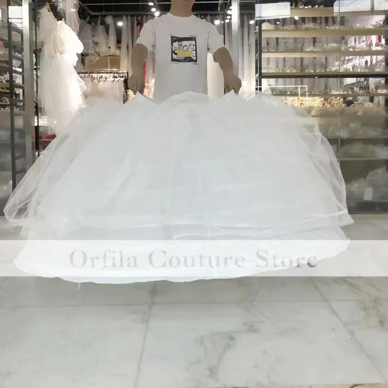 Wedding Petticoat 7 Hoops White Quinceanera Dress Petticoat Super Fluffy Crinoline Slip Underskirt For Ball Gown petticoat skirt,petticoat underskirt,wedding underskirt,wedding petticoat