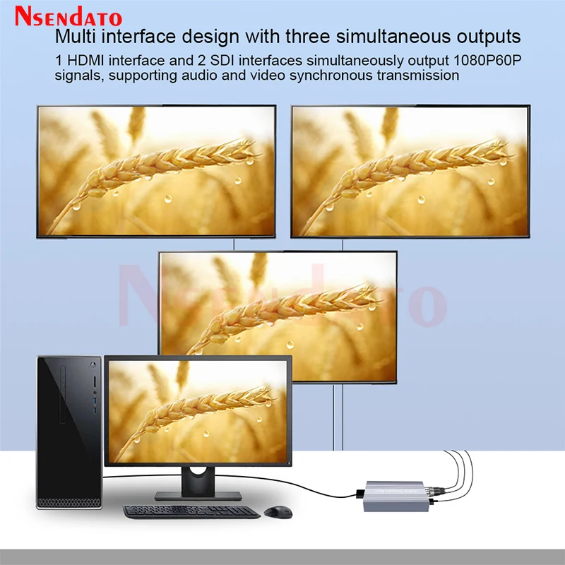 1080p Dual SDI USB3.0 HDMI Video Recorder Grabber Capture Card Dongle Box For Mac Vmix Camera Linux PC To TV Monitor