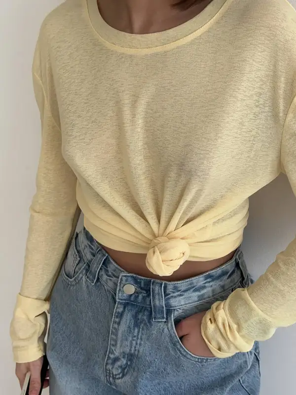 Hirsionsan Basic soft T Shirts Women Summer autumn Long