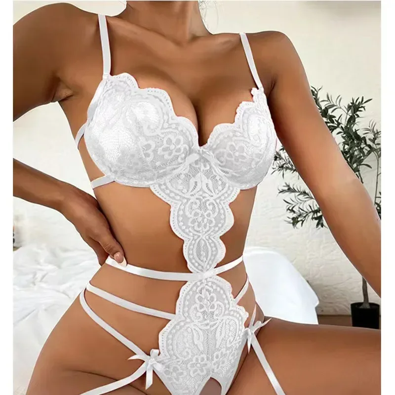 Ladies' sexy lingerie lace seduction tight fitting clothes pajamas clothing set