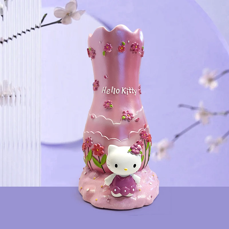 Cartoon Kitty Vases Flower Vase Potting Garden Ornament Resin Home Decoration Valentine's Day Gift Girls Desktop Ornaments 2