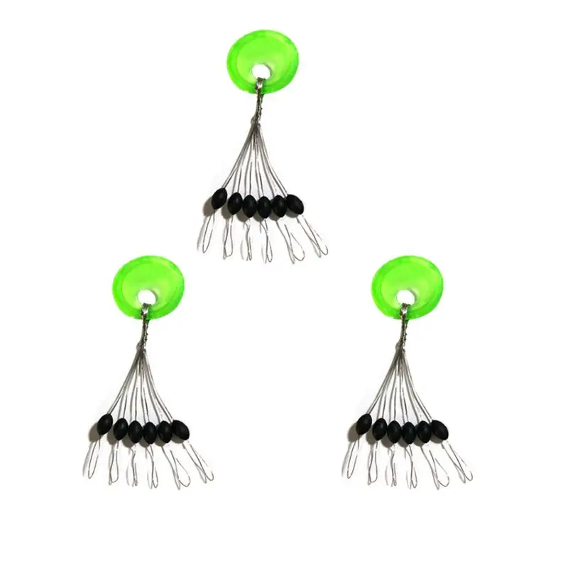 Fishing Bobber Stopper 600 Pcs 100 Groups/Set Black Rubber Beads Stopper Fishing Float Beans Space