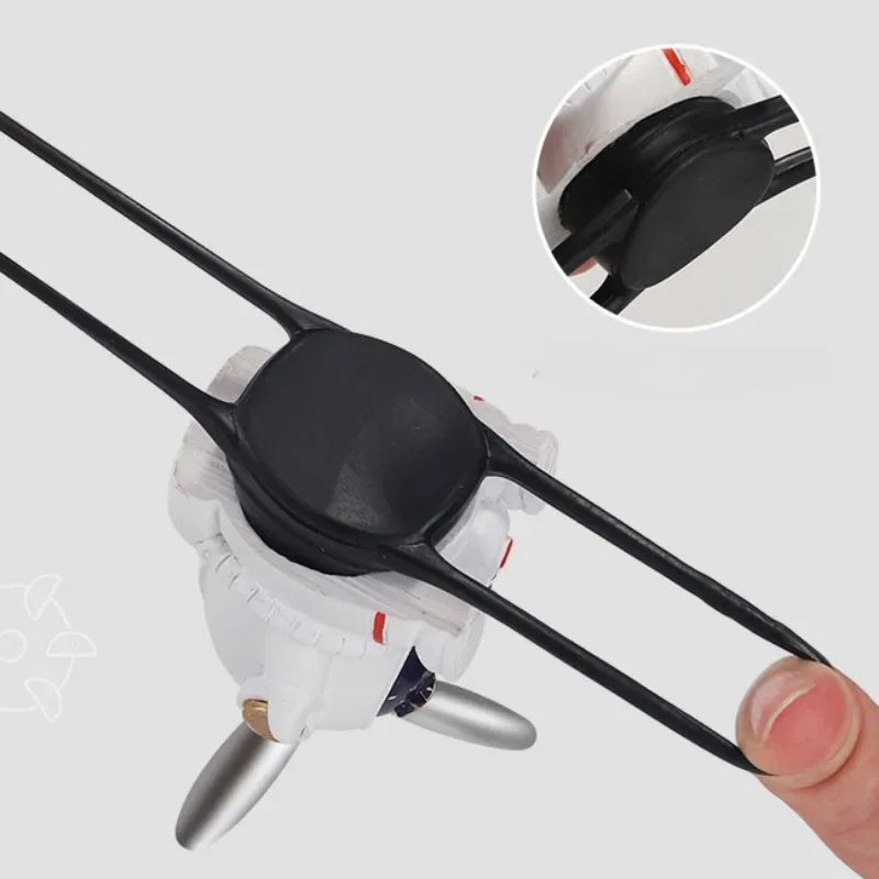 Motorbike MTB Scooter Handle Decoration Creative Astronaut with Bandage Cycling Accessories Spaceman with Rotatable Propeller- bicycle accessories