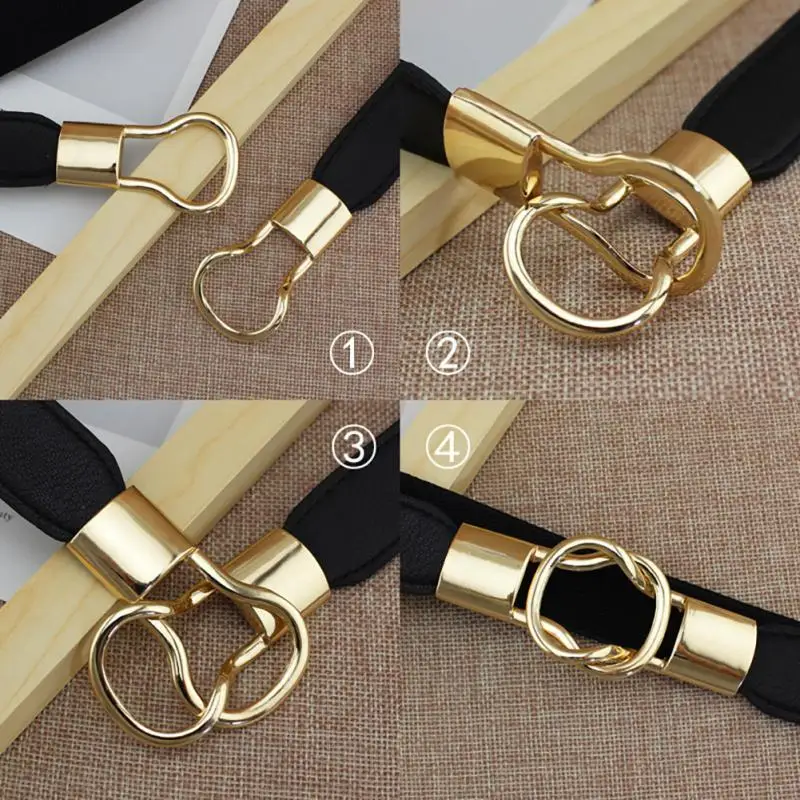 wide waist belts for dresses Classy Elastic Belt Female Chain Belt Gold Silver Brand Belt For Woman Cinch Waistband Dress Coat Belt Ladies Apparel Accessorie cute belts