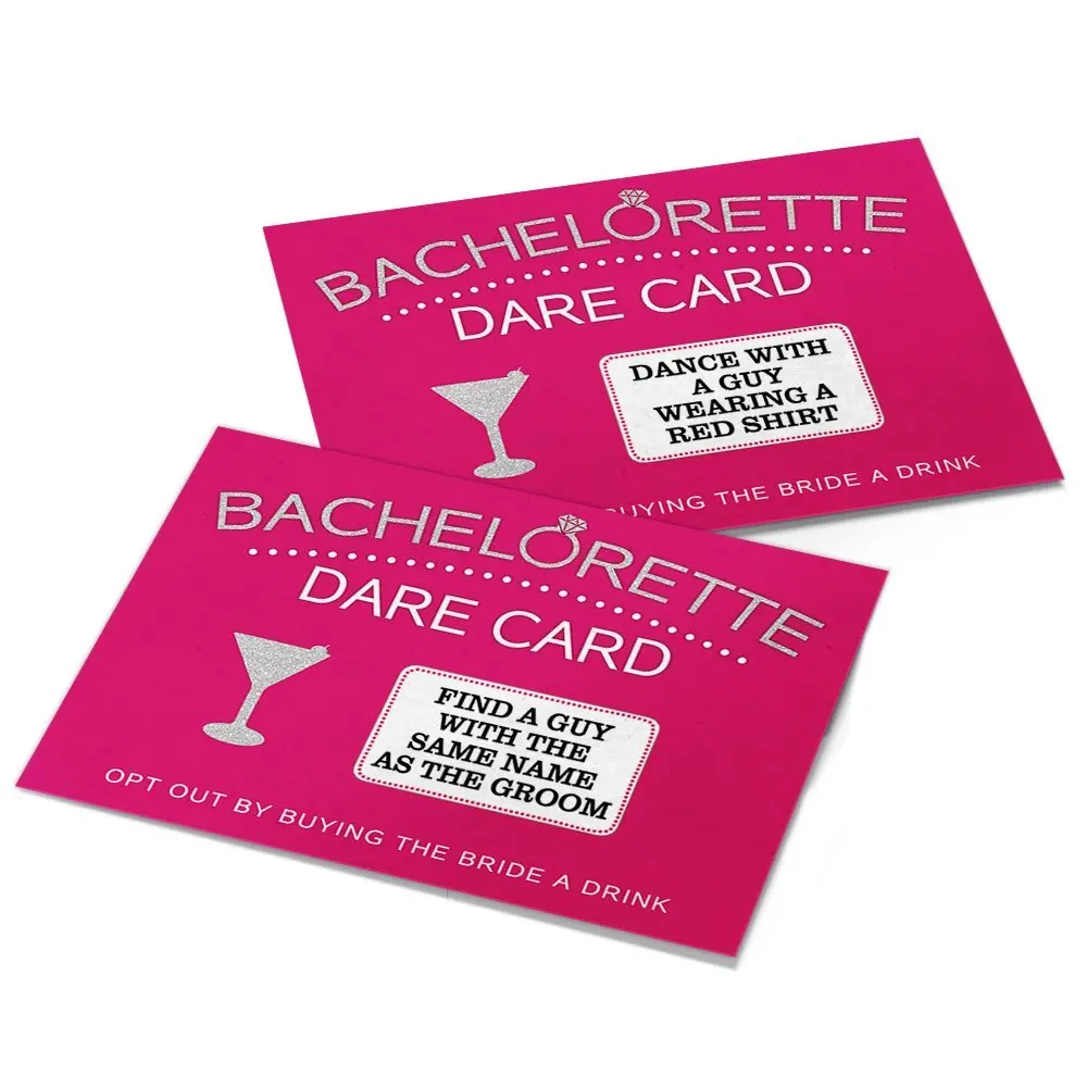 Bachelorette Party Scratch-Off Dare Card Game, Fun Girls Night Challenge Pack, 20 Cards