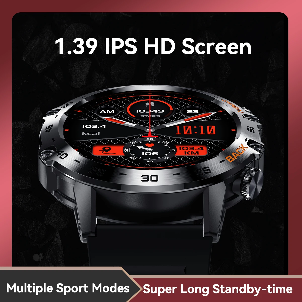 LEMFO K52 Ʈ ġ  ð 400mAh BT ū ͸ Smartwatches  ǰ  ƮϽ  1.39 ġ