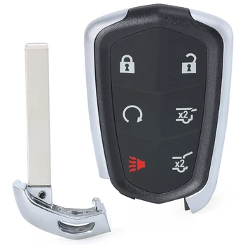 Keyforkess 315MHz/ 433MHz HYQ2EB/ HYQ2AB chiave remota intelligente senza chiave 5 1 6 pulsanti telecomando per Cadillac Escalade ESV 2015-2020 - KEYECU 315MHz 433MHz HYQ2EB HYQ2AB chiave remota intelligente senza chiave 5 1 6 pulsanti telecomando