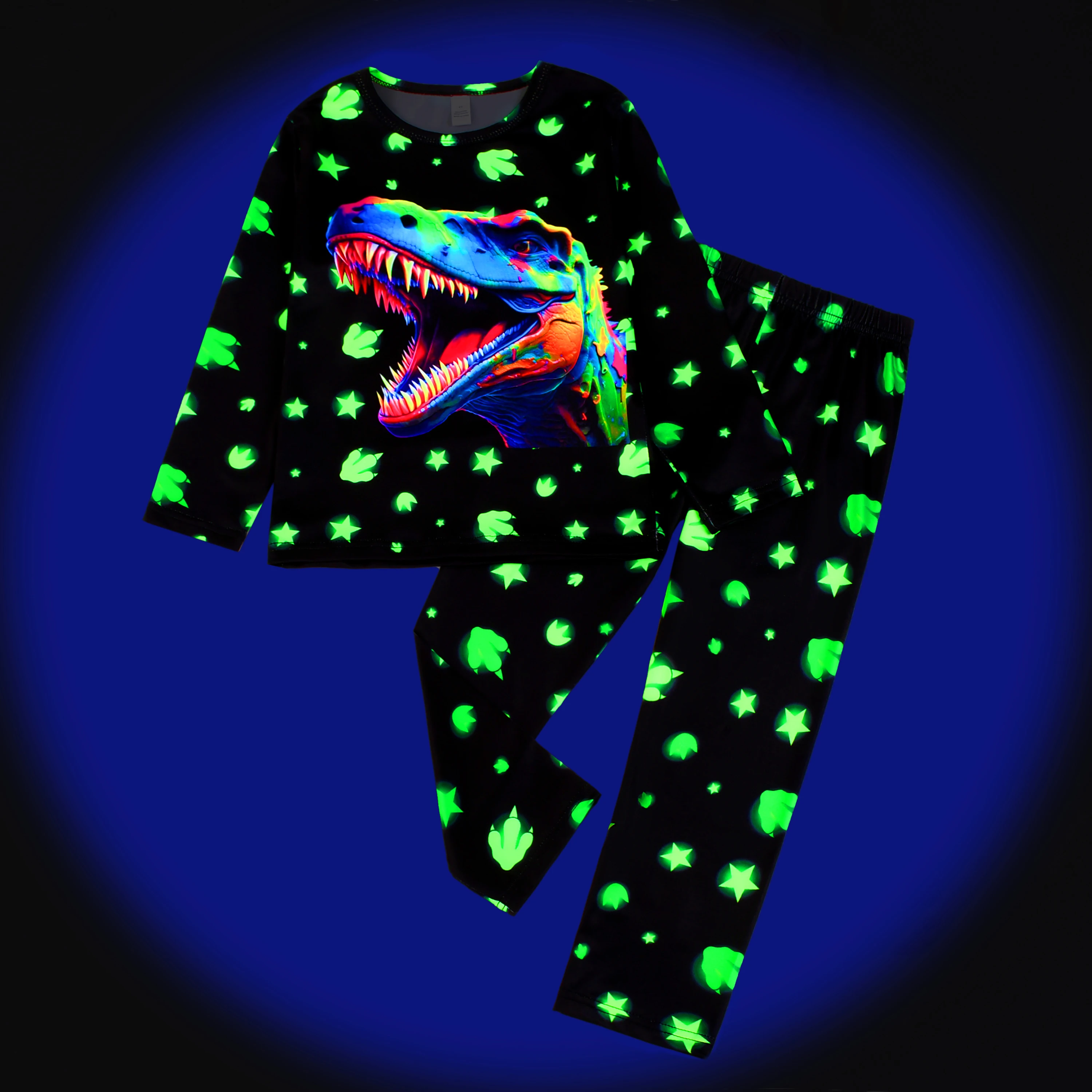 Kids Pajamas Set 2 Pcs Boy's Casual Thermal Underwear Set