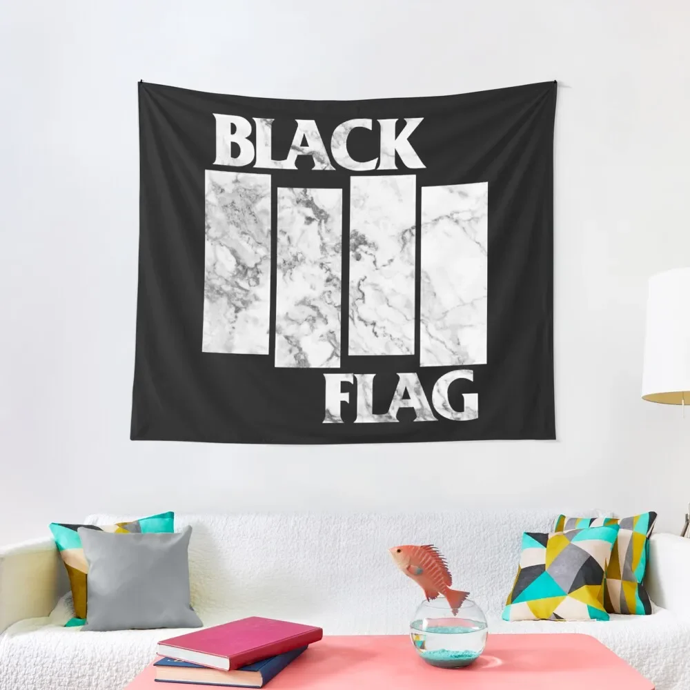

Black Flag Marble Logo Shirt Tapestry Decoration Home Cute Room Things Tapestry
