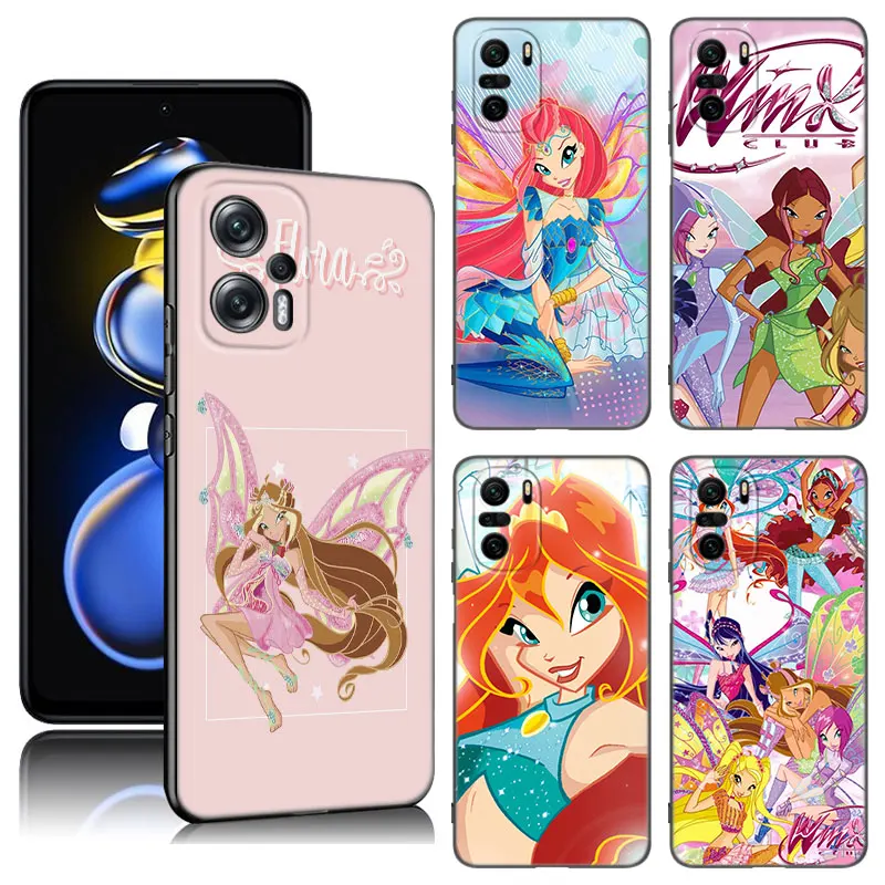 Custodia Per Telefono Winxs-Clubs Per Xiaomi Poco X3 X4 Nfc F2 F5 M2 M3 M4 X5 Pro F3 F4 Gt 5G C31 M5S Cover In Silicone Nero