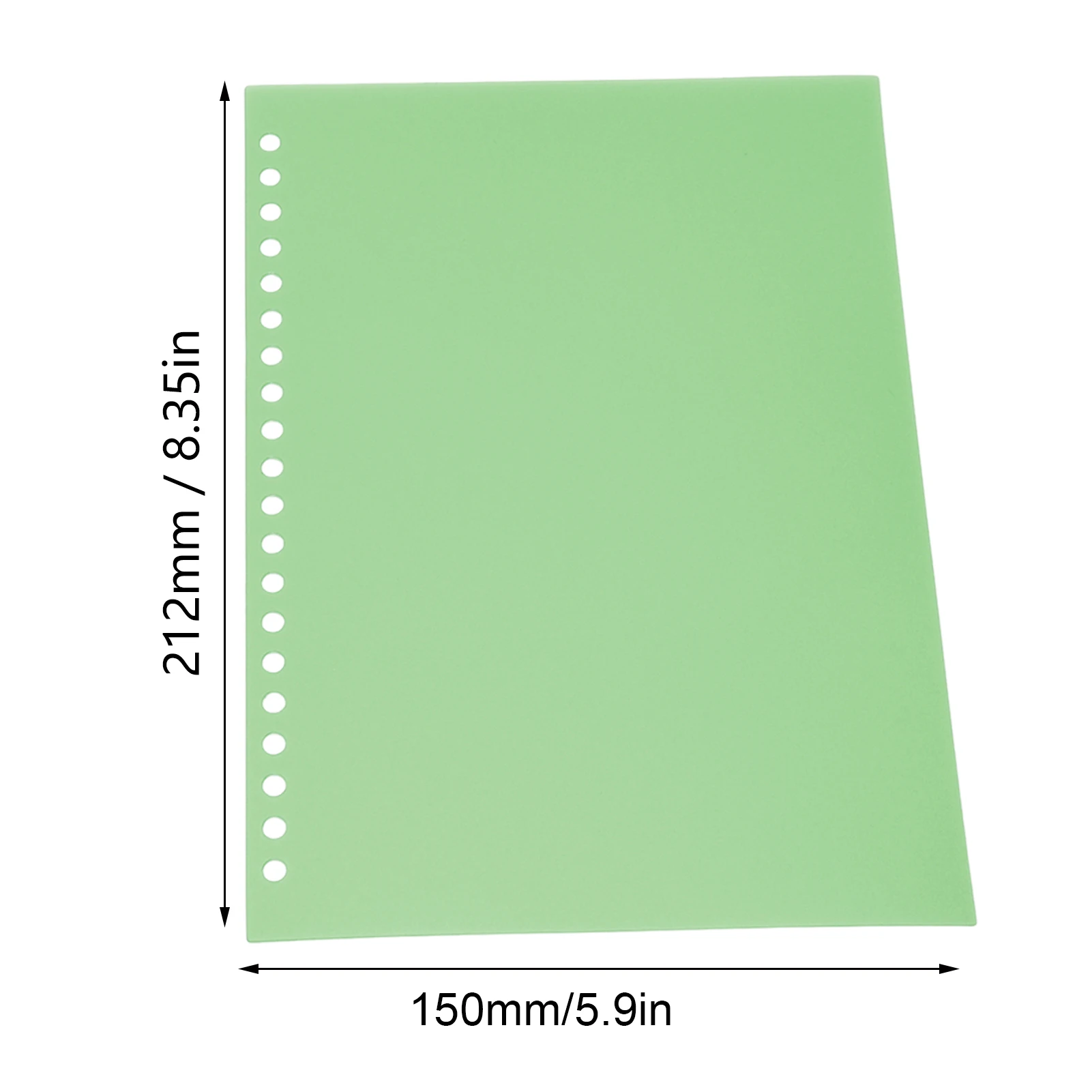 50개입 시트 프로텍터 종이 바인딩 커버 무광택 A5 20홀 PP 플라스틱 루즈리프 바인딩 커버 컬러북 커버