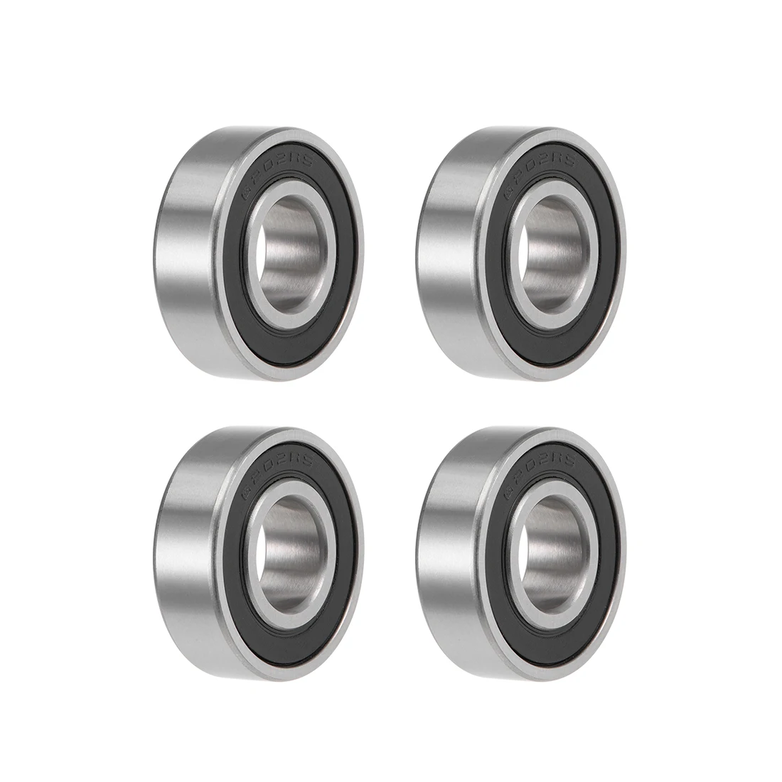 

Motoforti 2pcs 4pcs 6202-2RS Deep Groove Ball Bearings Z2 15x35x11mm Double Sealed Carbon Steel