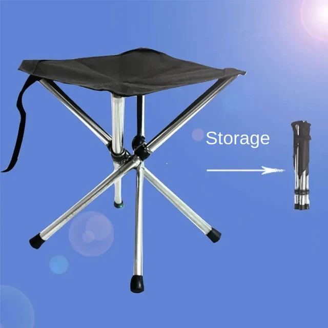 Outdoor Ultra Light Telescopic Folding Stool Portable Stainless Steel  Camping Chair Small Bench Travel Picnic Fishing Stool - AliExpress