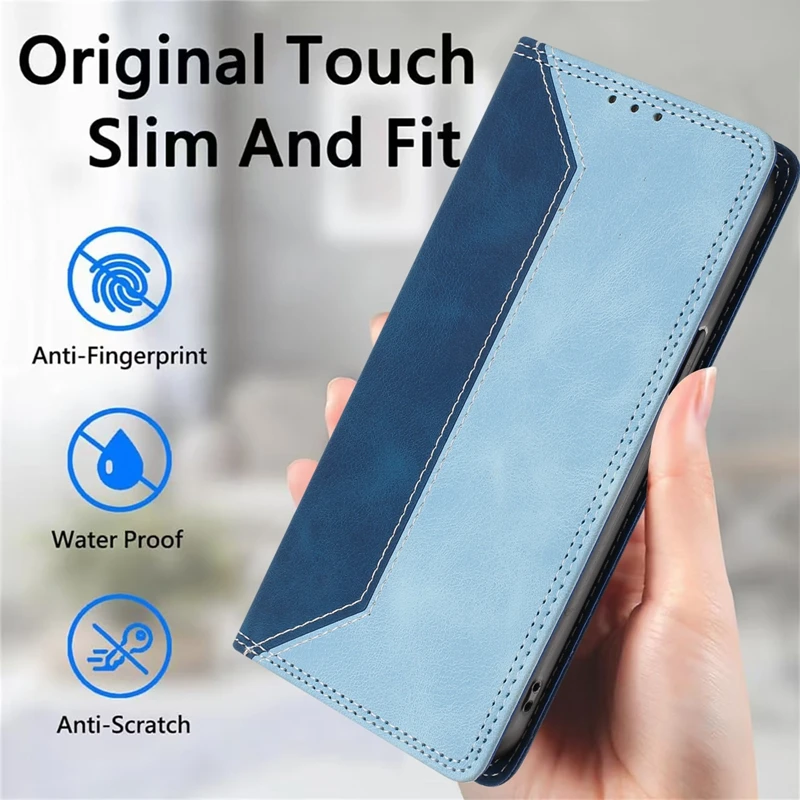 Fashion Color Block Leather Flip Case for ZTE Nubia Focus 2 - Magnetic Phone Cover