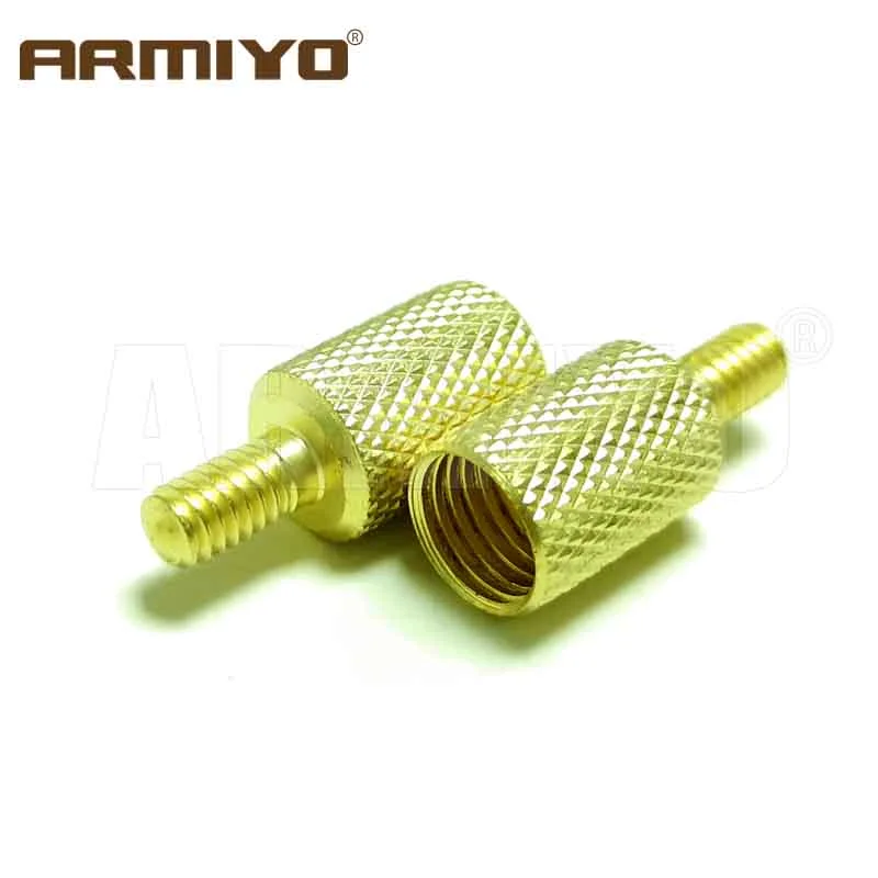 Description Picture 2 of itemArmiyo 2pcs/lot Solid Brass Cleaning Gun Brush Rod Adapter Male Thread 8-32 Female Thread 5/16"-26T Hunting Cleaner Accessories